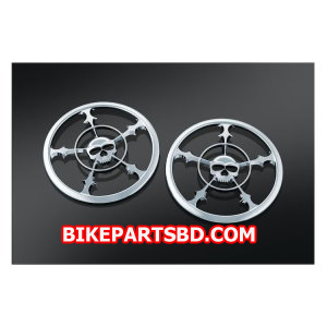 Kuryakyn Zombie Front Speaker Grills For Harley Touring