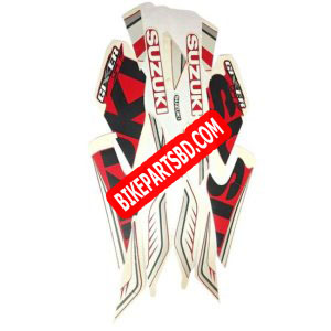 Graphics Sticker Set for Suzuki Gixxer SF RED Bike | Type 2 | Vinyl Decal Set | 260AA | Both Sides