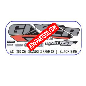 Graphics Sticker Set for Suzuki Gixxer SF | Black Vehicle | Both Sides