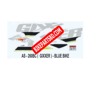 Graphics Sticker Set for Suzuki Gixxer | Blue Vehicle | Both Sides