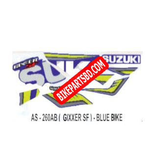 Graphics Sticker Set for Suzuki Gixxer SF | Blue Vehicle | Both Sides