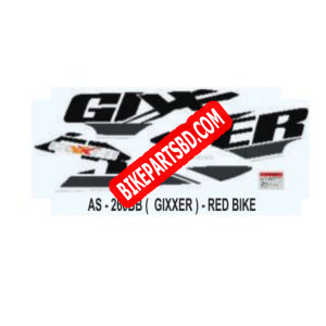 Graphics Sticker Set for Suzuki Gixxer | Red Vehicle | Both Sides
