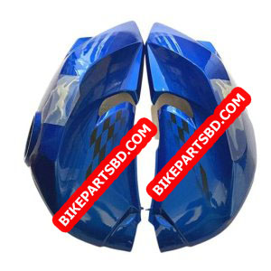Fuel Tank Cover for TVS Apache RTR 160 4V | BS4 Model | Matt Blue Colour | Set of 2