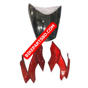 Visor for TVS Apache RTR 160 New Model | RTR 180 New Model | Red | Front Fairing or Doom