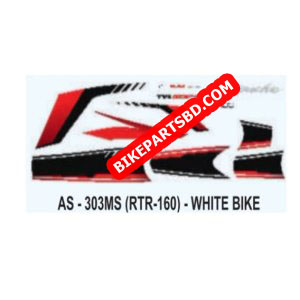 Graphics Sticker Set for TVS Apache RTR 160 | White Vehicle | Both Sides