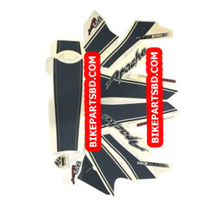Graphics Sticker Set for TVS Apache RTR 160 | Type 3 | Grey Bike | Vinyl Decal Set | Both Sides