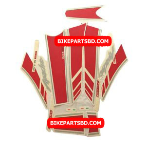 Graphics Sticker Set for TVS Apache RTR 160 | Racing | 2019 Model | Silver & Red | Vinyl Decal Set | Both Sides