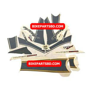 Graphics Sticker Set for TVS Apache RTR 160 | Type 3 | Red Bike | Vinyl Decal Set | Both Sides