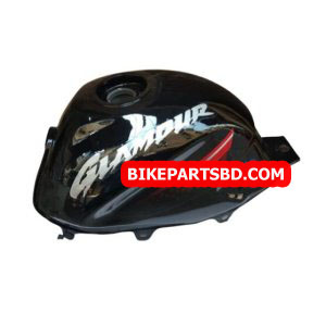Ensons Petrol Tank for Hero Glamour Type 3/ Type 4 (Black/Red)