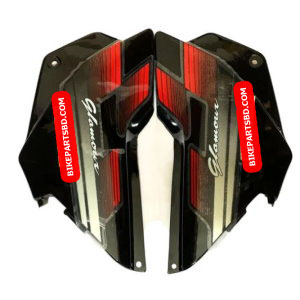 Side Panel for Hero Glamour | Type1 | ASFS | Black & Red Colour
