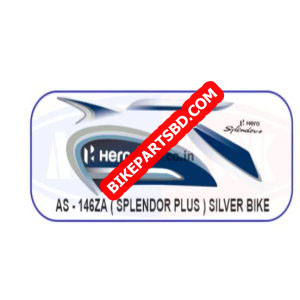 Graphics Sticker Set for Hero Splendor Plus | Silver Vehicle | Both Sides