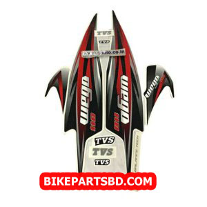 Graphics Sticker Set for TVS Wego 110 | Red | Vinyl Decal Set | Both Sides