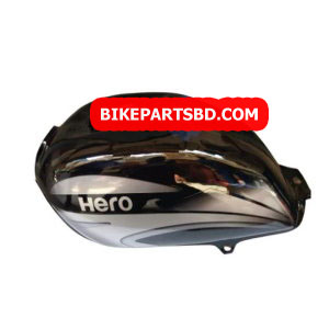 Ensons Petrol Tank for Hero Splendor Plus Alloy Wheel (Black/Silver or Grey)