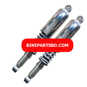 Rear Shock Absorber for Hero Super Splendor BS6 | Set of 2 | SILVER | 2020 - Present Year Model