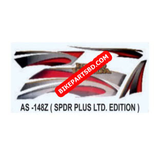 Graphics Sticker Set for Hero Honda Splendor Plus | Limited Edition | Red Sticker | Both Sides
