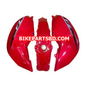 Tank Cover with Graphics for Yamaha FZ-S V2.0 | Red | Set of 3