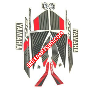 Graphics Sticker Set for Yamaha R15 V3 | Black & RED Sticker | Vinyl Decal Set | 424KB | Both Sides