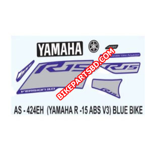 Graphics Sticker Set for Yamaha R15 V3 | ABS | Blue Vehicle | Both Sides
