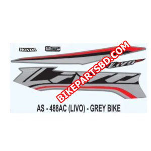 Graphics Sticker Set for Honda Livo | Grey Vehicle | Both Sides