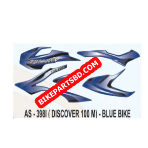 Graphics Sticker Set for Bajaj Discover 100M | Blue Vehicle | Both Sides