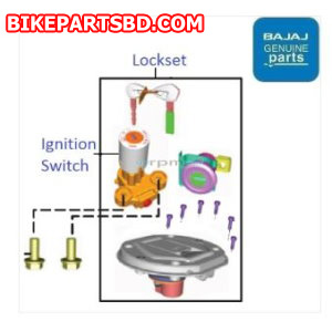 Bajaj Pulsar NS125 Ignition Switch Lock Fuel Gas Cap Key Set